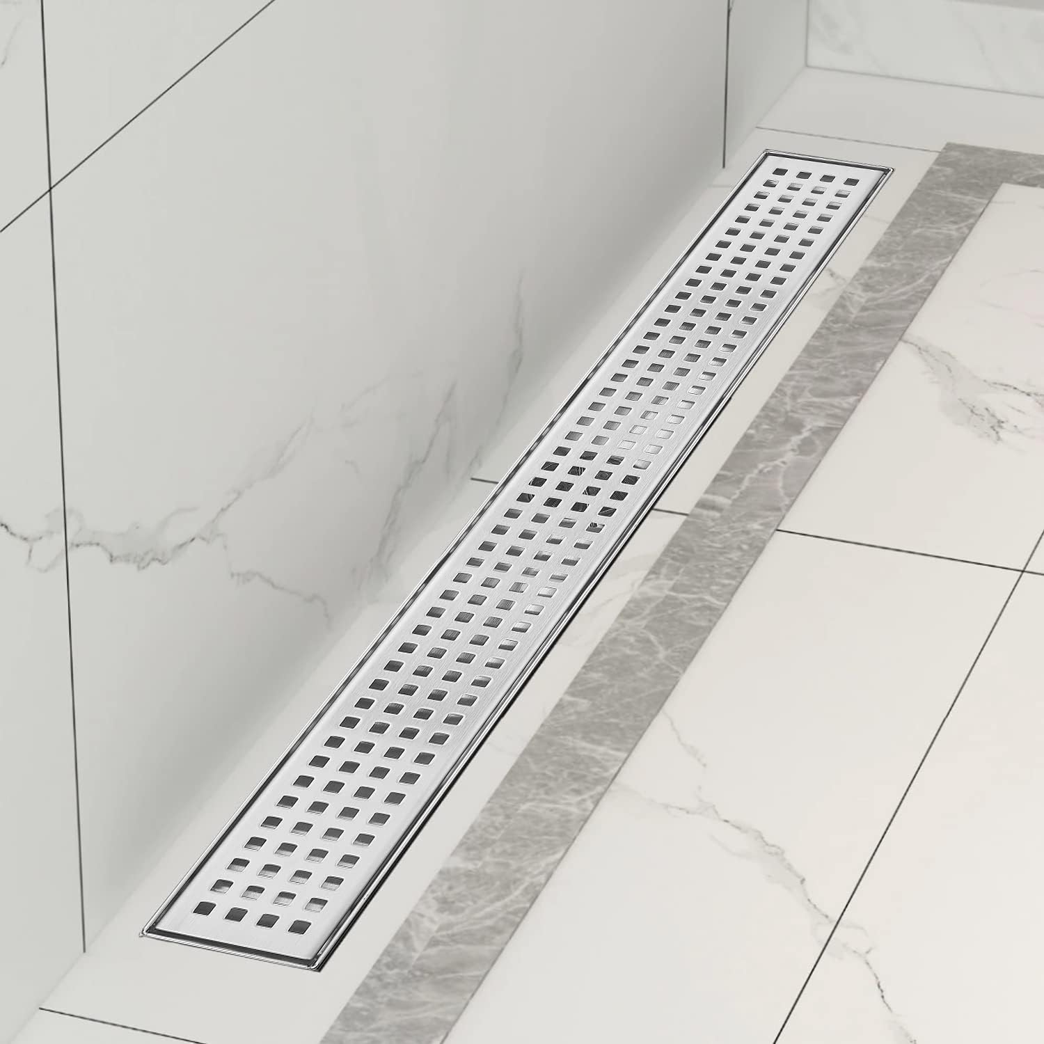 Linear Shower Drain with Removable Grate Cover - Floor Drain | Shower Drains - Roy Sanitary