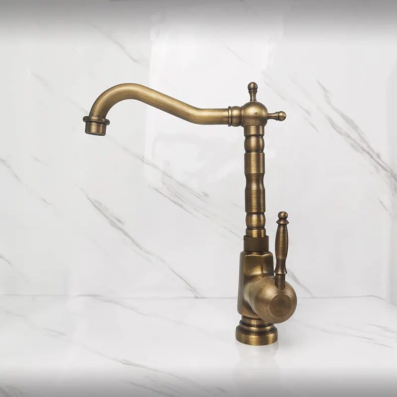 Satin Antique Bronze Finish Vintage Wash Faucet Bathroom Basin Hot Cold Retro Faucet Mixer Tap - Retro Faucet | Vintage Sink Faucets - Roy Sanitary